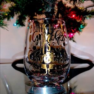 Christmas Wine Glass